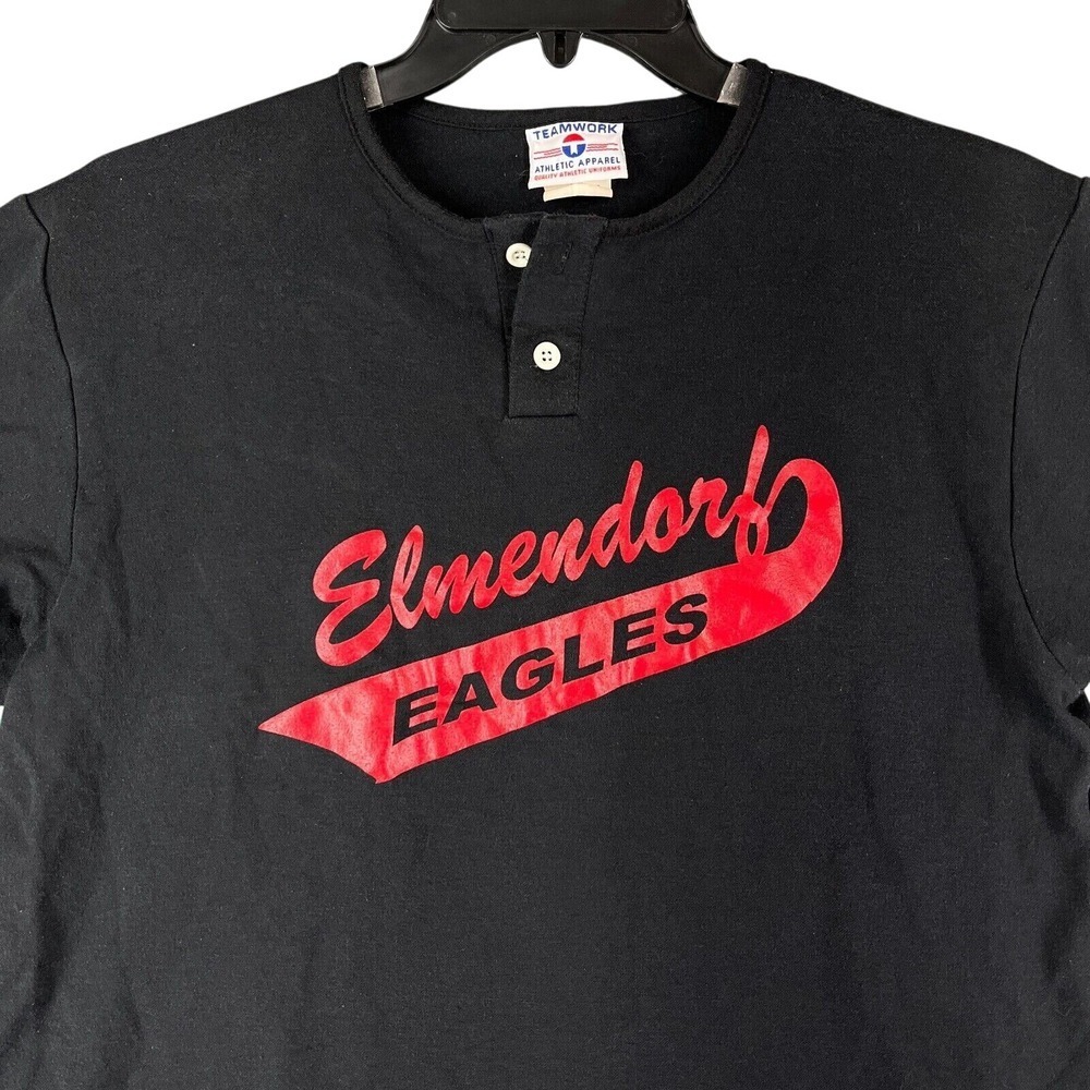 Teamwork Mens‎ Shirt M Vintage 90s Softball Baseball Eagles Athletic Jersey USA